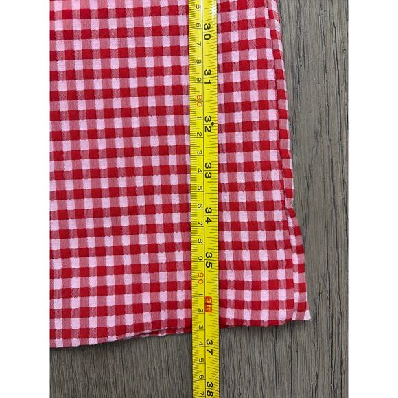 ZARA Red Houndstooth Flared Pants Women’s XL NWT High Rise Stretch Trouser - Picture 4 of 6